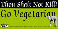 Thou shalt not kill! Go vegan.